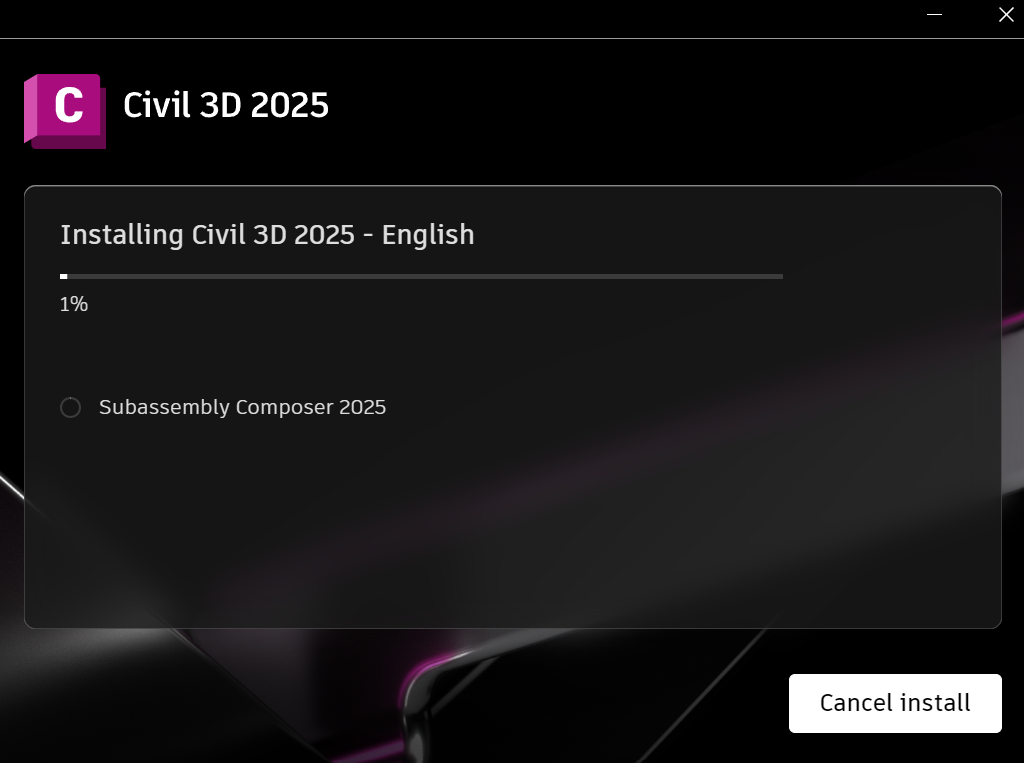 AUTODESK - Civil 3D Install Wizard - Installing.png