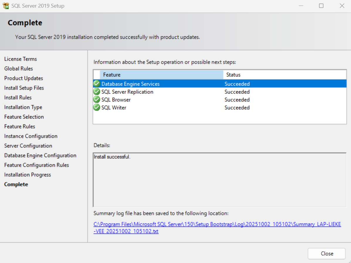 STABICAD - SQL server installation - Complete.png