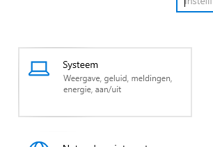 Door computer gegenereerde alternatieve tekst:
Systeem 
Weergave, geluid. meldingen, 
energie. aarduit 