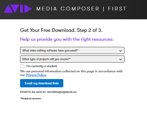 avid media composer 5 student