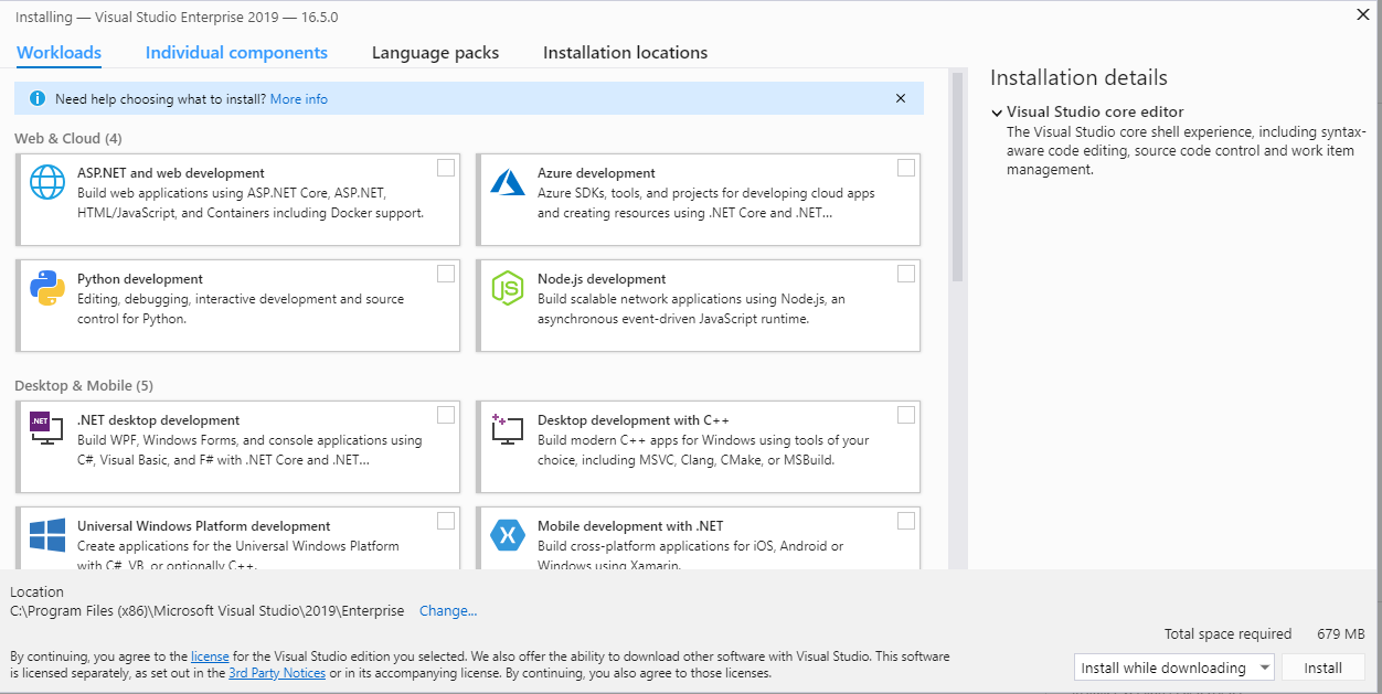 visual c++ 2019 redistributable package