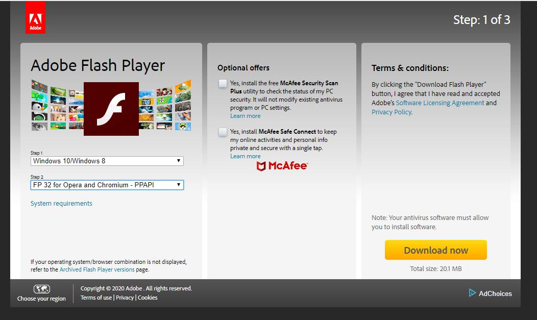 update flash player for mac os x