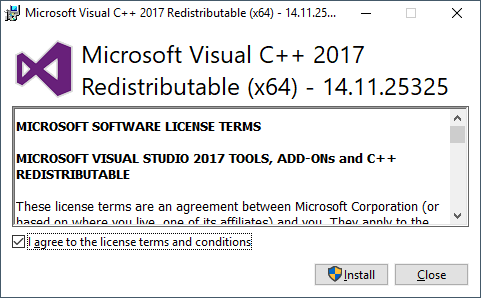 visual c 2019 redistributable