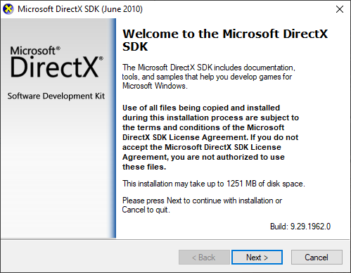 Download DirectX SDK - (June 2010) from Official Microsoft Download Center