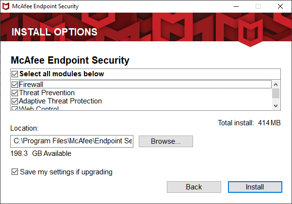 mcafee endpoint security for mac screenshot